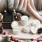 Ceramic Jewelry Box with Gold Monogram Lid – Elegant Cylinder Trinket Organizer for Rings, Necklaces, Bracelets, Earrings, and Small Accessories (Medium, White)